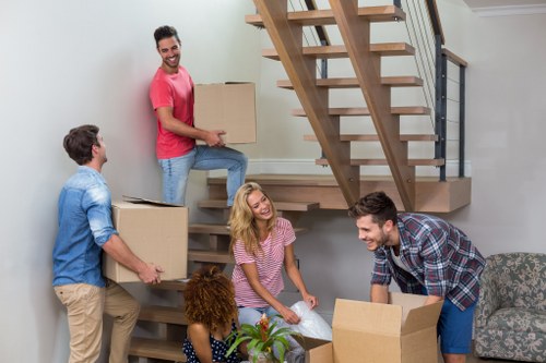 Office removals team planning a Brompton business move