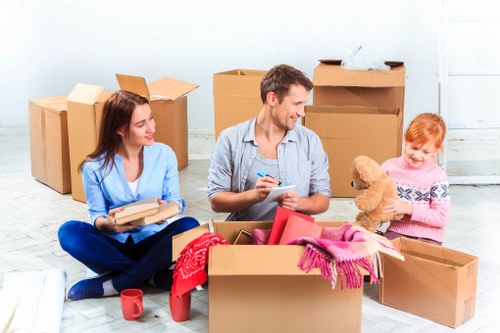 Professional house movers helping with a Brompton home relocation