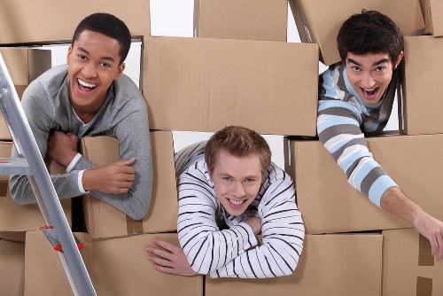 A professional home moving team assisting with a Brompton house move