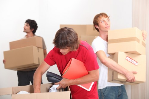 Packing boxes and furniture for a local Brompton house move