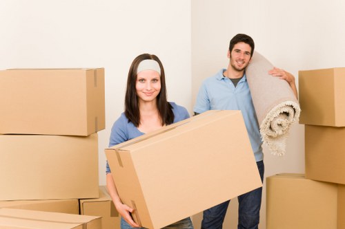 Removalists loading furniture from a Brompton townhouse