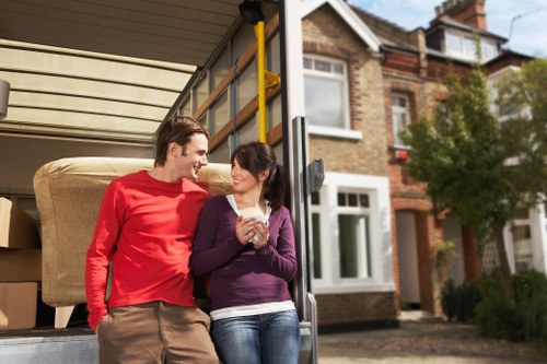 Careful loading of household items for a Brompton relocation